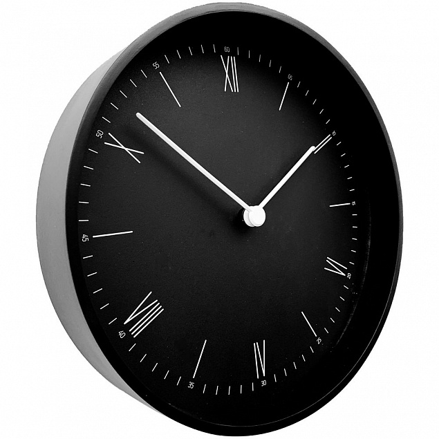 Часы настенные Hardy, черные с логотипом в Москве заказать по выгодной цене в кибермаркете AvroraStore