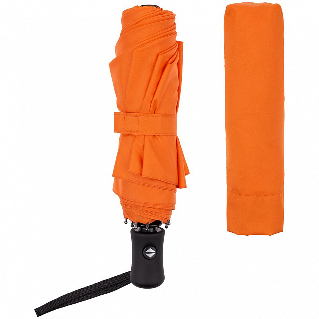 Зонт складной Monsoon, оранжевый с логотипом в Москве заказать по выгодной цене в кибермаркете AvroraStore