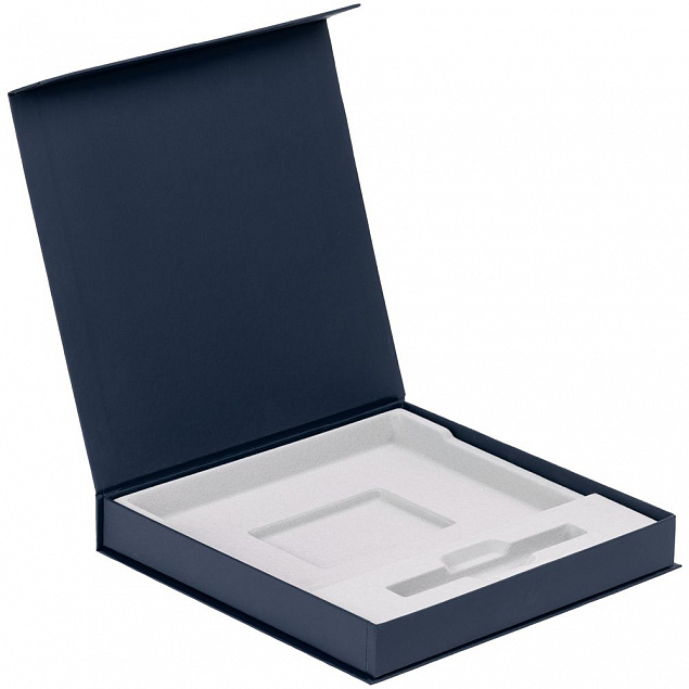 Коробка Memoria под ежедневник и ручку, синяя с логотипом в Москве заказать по выгодной цене в кибермаркете AvroraStore