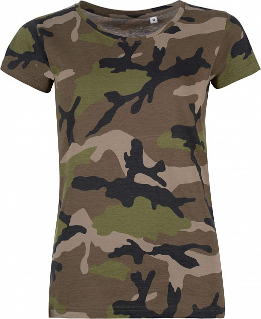 Футболка женская CAMO WOMEN 150 камуфляж с логотипом в Москве заказать по выгодной цене в кибермаркете AvroraStore