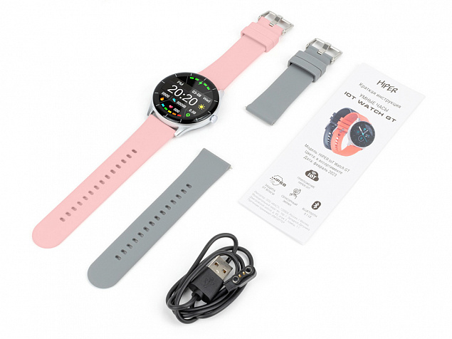 Умные часы «IoT Watch GT», 2 ремешка в комплекте с логотипом в Москве заказать по выгодной цене в кибермаркете AvroraStore