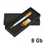 Набор ручка + флеш-карта 8Гб в футляре, белый/оранжевый прозрачный с логотипом в Москве заказать по выгодной цене в кибермаркете AvroraStore