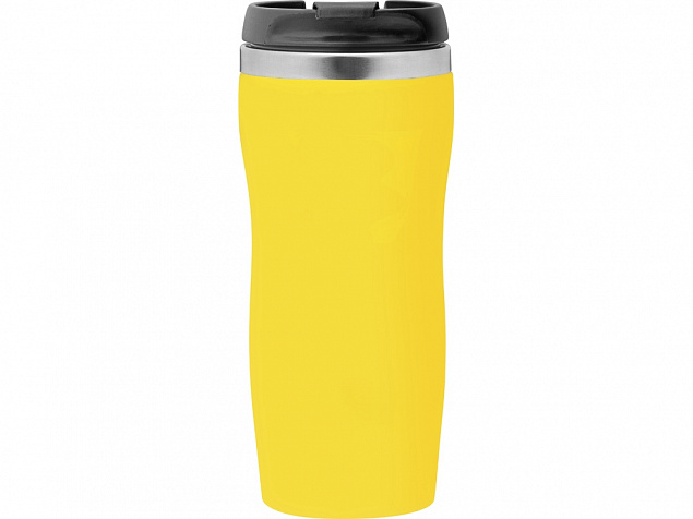 Термокружка Mony Steel 350 мл, soft touch, желтый с логотипом в Москве заказать по выгодной цене в кибермаркете AvroraStore