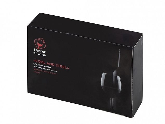 Стальные шайбы для охлаждения виски «Cool and steel» с логотипом  заказать по выгодной цене в кибермаркете AvroraStore