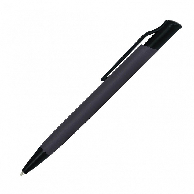 Шариковая ручка Grunge, темно-серая с логотипом в Москве заказать по выгодной цене в кибермаркете AvroraStore