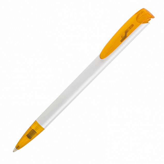 Ручка шариковая JONA T, белый/оранжевый прозрачный с логотипом в Москве заказать по выгодной цене в кибермаркете AvroraStore