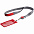 Чехол для пропуска с лентой и ретрактором Devon, красный с логотипом в Москве заказать по выгодной цене в кибермаркете AvroraStore