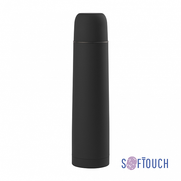 Термос "Родос" 1 литр, покрытие soft touch с логотипом  заказать по выгодной цене в кибермаркете AvroraStore