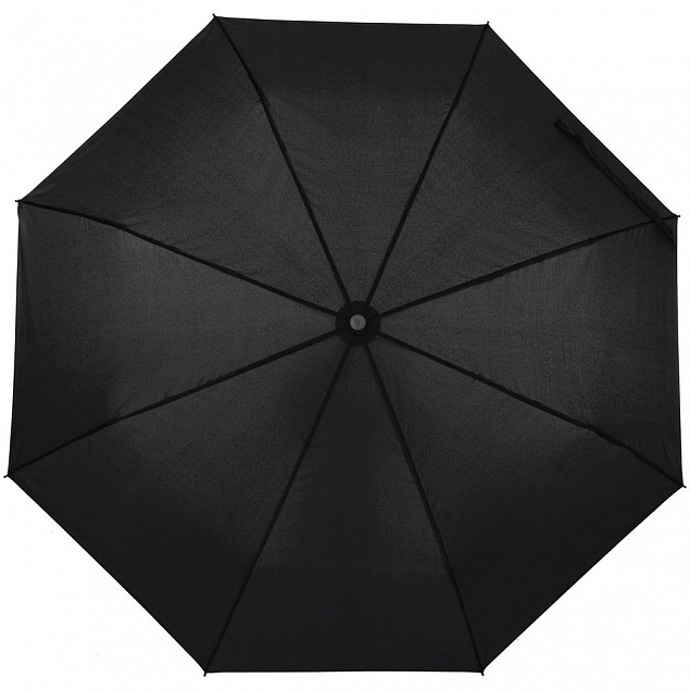 Зонт складной Monsoon, черный с логотипом в Москве заказать по выгодной цене в кибермаркете AvroraStore