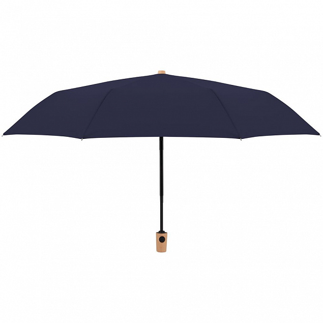 Зонт складной Nature Magic, синий с логотипом в Москве заказать по выгодной цене в кибермаркете AvroraStore