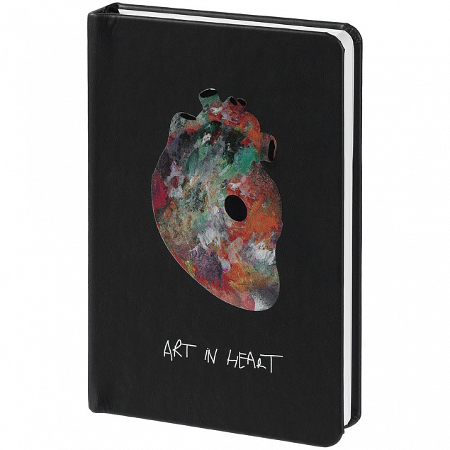 Блокнот Art In Heart, черный с логотипом в Москве заказать по выгодной цене в кибермаркете AvroraStore