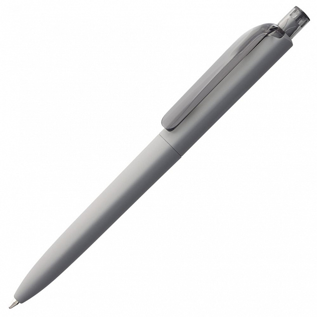 Ручка шариковая Prodir DS8 PRR-T Soft Touch, серая с логотипом в Москве заказать по выгодной цене в кибермаркете AvroraStore
