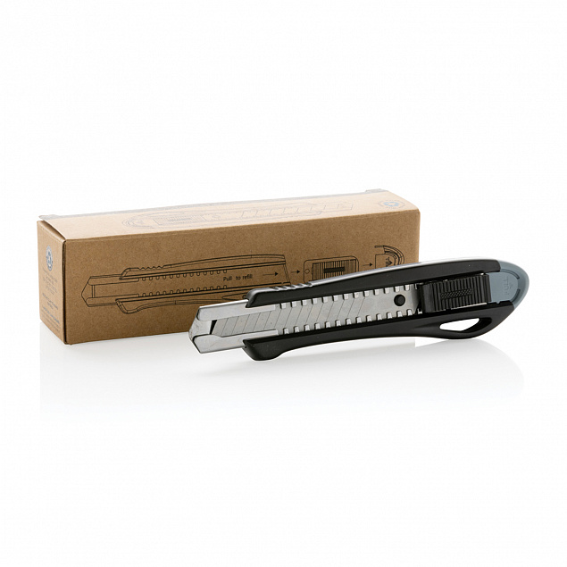 Профессиональный строительный нож из переработанного пластика RCS с логотипом  заказать по выгодной цене в кибермаркете AvroraStore