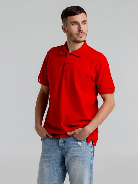 Рубашка поло мужская Virma Premium, красная с логотипом в Москве заказать по выгодной цене в кибермаркете AvroraStore