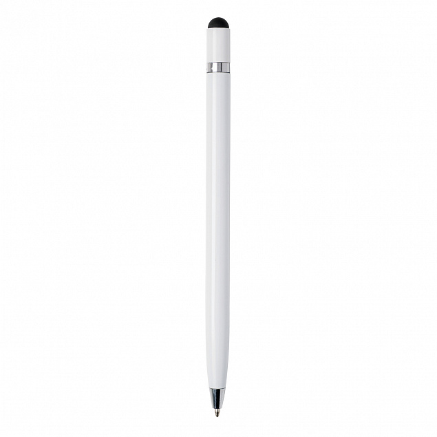 Металлическая ручка Simplistic, белый с логотипом в Москве заказать по выгодной цене в кибермаркете AvroraStore