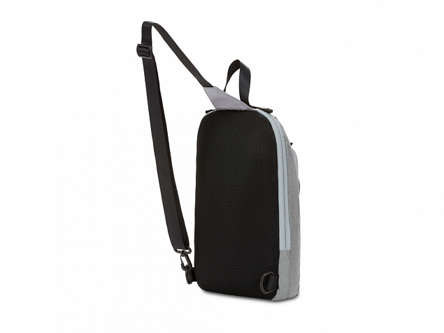 Рюкзак SWISSGEAR с одним плечевым ремнем, темно-серый/серый, полиэстер рип-стоп, 18 x 5 x 33 см, 4 л с логотипом в Москве заказать по выгодной цене в кибермаркете AvroraStore