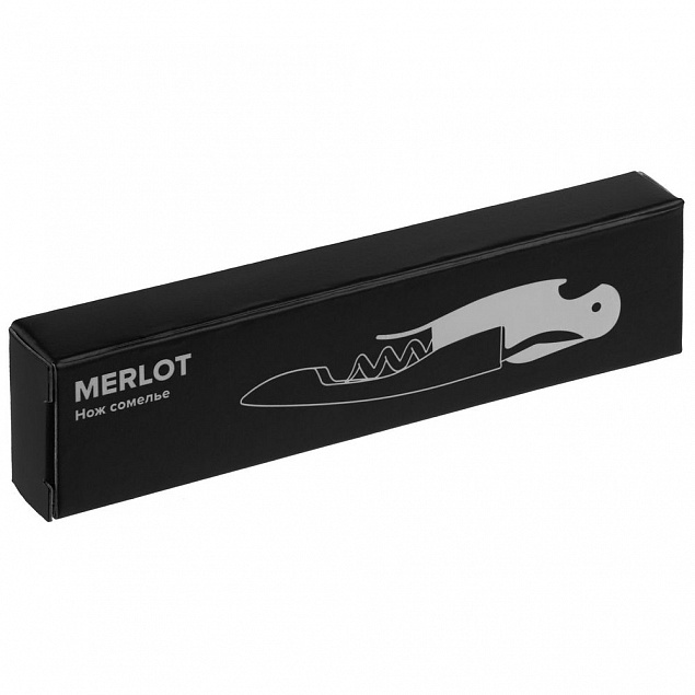Нож сомелье Merlot, черный с логотипом в Москве заказать по выгодной цене в кибермаркете AvroraStore