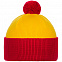 Шапка Snappy, желтая с красным с логотипом  заказать по выгодной цене в кибермаркете AvroraStore