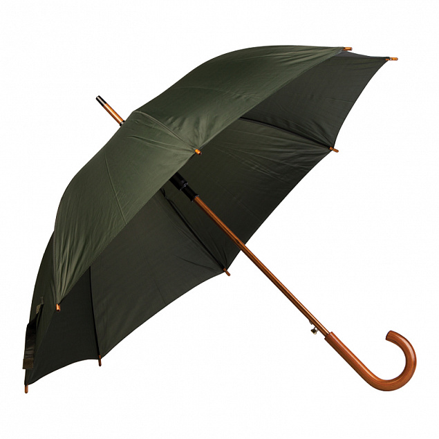 Зонт-трость с деревянной ручкой "Денди" с логотипом в Москве заказать по выгодной цене в кибермаркете AvroraStore