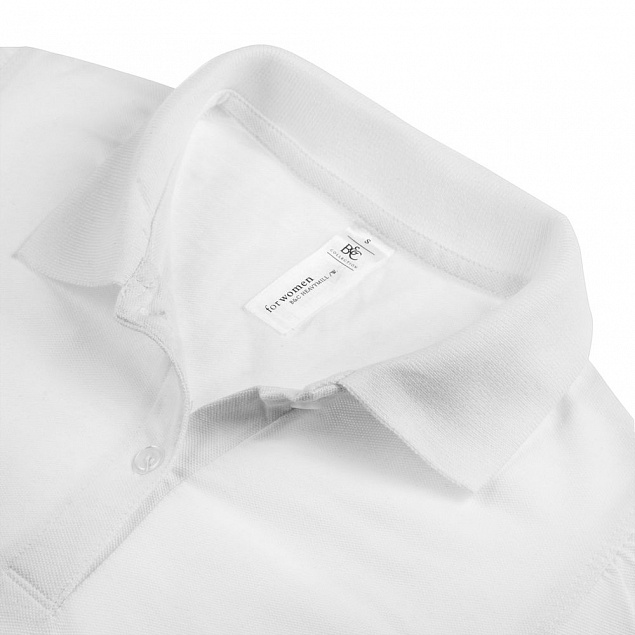 Рубашка поло женская Heavymill белая с логотипом в Москве заказать по выгодной цене в кибермаркете AvroraStore