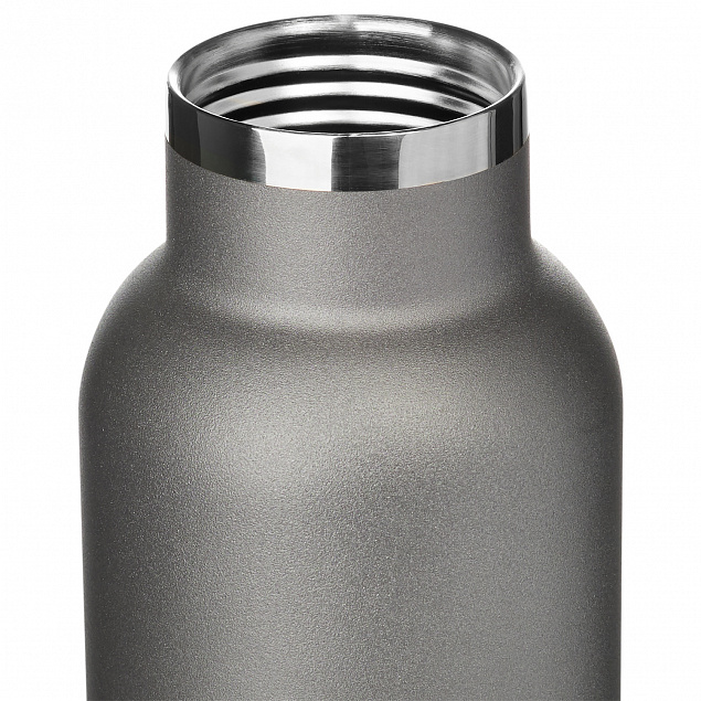 Термобутылка вакуумная герметичная, Modena, 500 ml, серая с логотипом  заказать по выгодной цене в кибермаркете AvroraStore