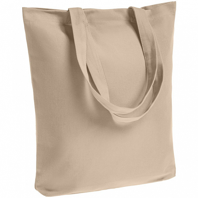 Холщовая сумка Avoska, бежевая (мокко) с логотипом  заказать по выгодной цене в кибермаркете AvroraStore