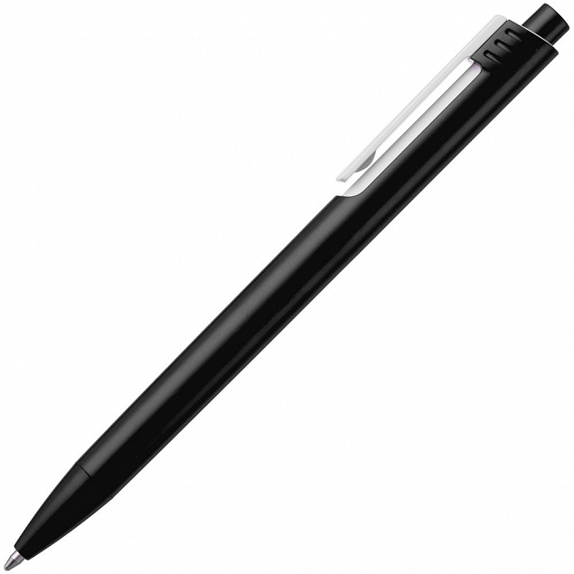 Ручка шариковая Rush, черная с логотипом в Москве заказать по выгодной цене в кибермаркете AvroraStore