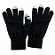 Перчатки женские для работы с сенсорными экранами, черные с логотипом в Москве заказать по выгодной цене в кибермаркете AvroraStore