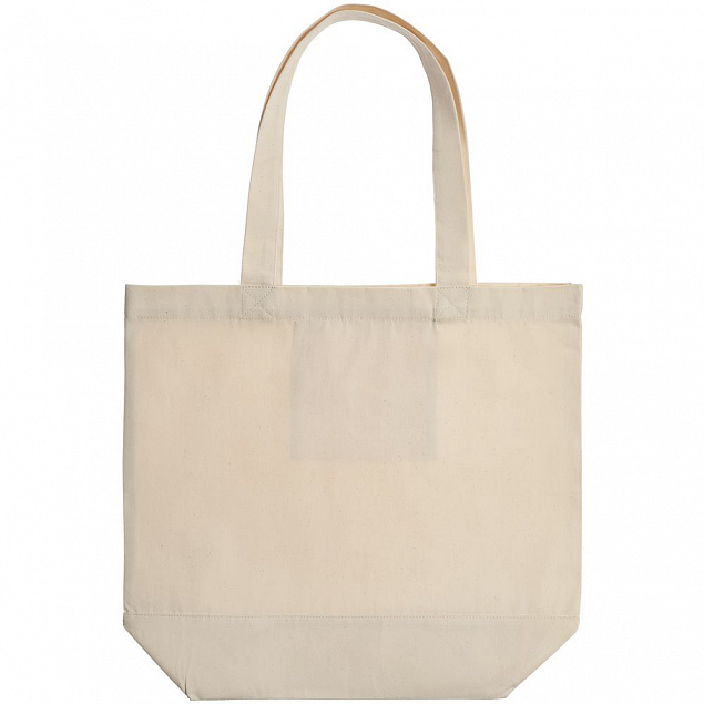 Холщовая сумка Shopaholic, неокрашеная с логотипом  заказать по выгодной цене в кибермаркете AvroraStore
