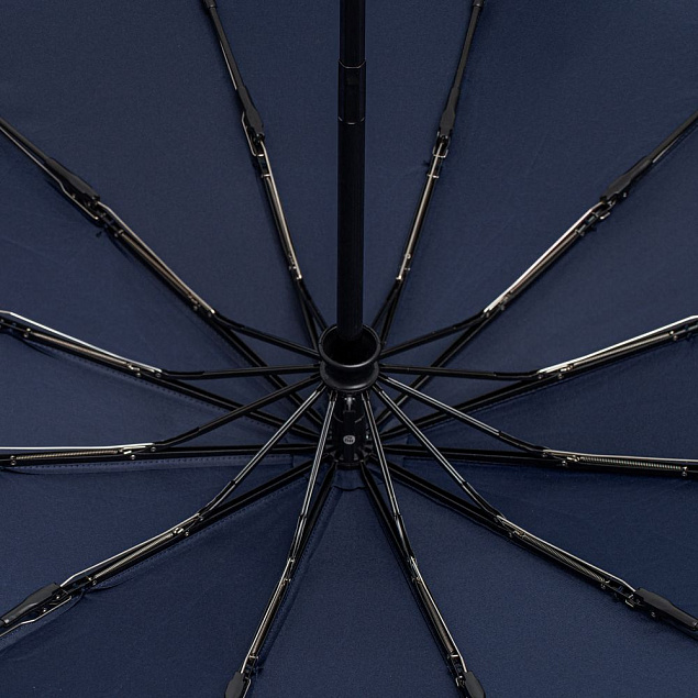 Зонт складной Fiber Magic Major, темно-синий с логотипом в Москве заказать по выгодной цене в кибермаркете AvroraStore