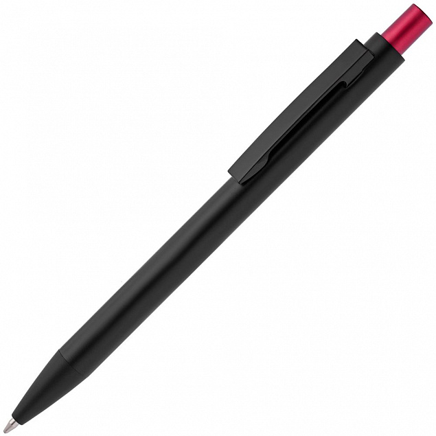 Ручка шариковая Chromatic, черная с красным с логотипом в Москве заказать по выгодной цене в кибермаркете AvroraStore