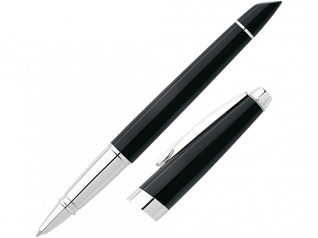 Ручка роллер Aventura Onix Black с логотипом в Москве заказать по выгодной цене в кибермаркете AvroraStore