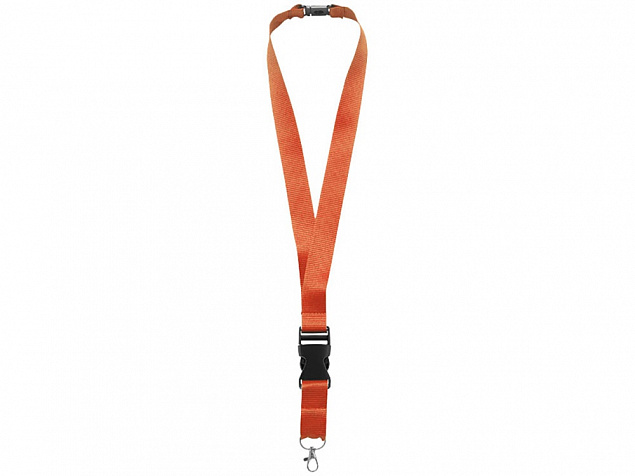 Шнурок Yogi со съемным креплением, оранжевый с логотипом в Москве заказать по выгодной цене в кибермаркете AvroraStore