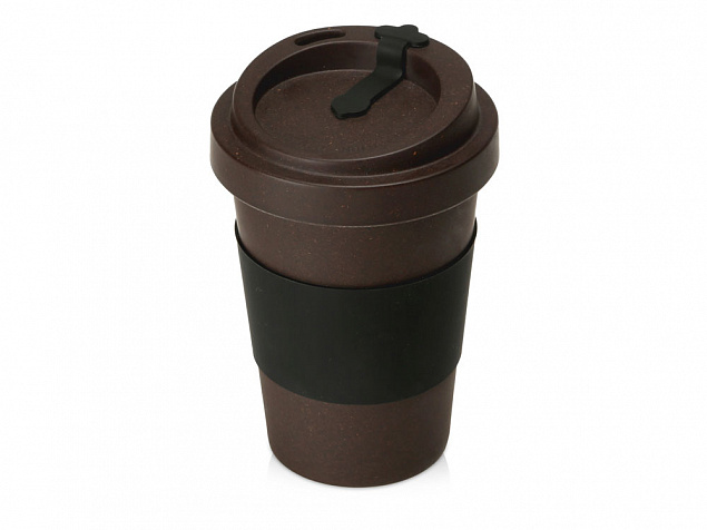 Стакан из кофе с силиконовой манжетой «Latte» с логотипом в Москве заказать по выгодной цене в кибермаркете AvroraStore