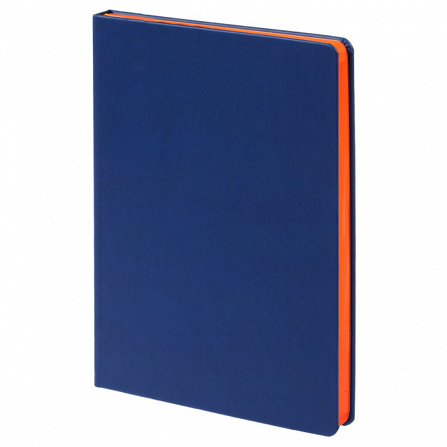 Ежедневник Blues недатированный, синий с оранжевым с логотипом в Москве заказать по выгодной цене в кибермаркете AvroraStore