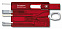 Набор инструментов SwissCard, полупрозрачный красный с логотипом в Москве заказать по выгодной цене в кибермаркете AvroraStore