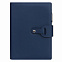 Ежедневник-портфолио Passage, синий, обложка soft touch, недатированный кремовый блок, подарочная с логотипом  заказать по выгодной цене в кибермаркете AvroraStore