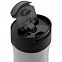 Термостакан Coffee To Go, серебристый с серым клапаном с логотипом в Москве заказать по выгодной цене в кибермаркете AvroraStore