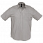 Рубашка мужская с коротким рукавом BRISBANE, серая с логотипом в Москве заказать по выгодной цене в кибермаркете AvroraStore