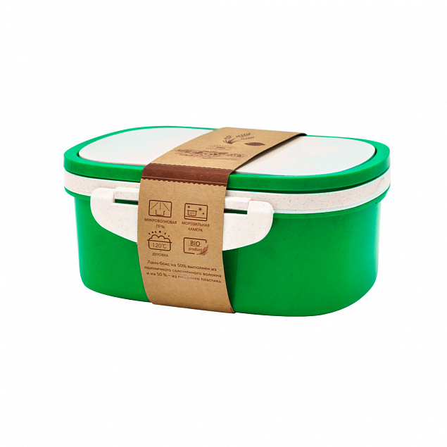 Ланчбокс (контейнер для еды) Paul - Зеленый FF с логотипом в Москве заказать по выгодной цене в кибермаркете AvroraStore