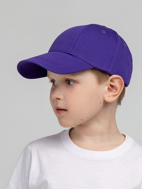 Бейсболка детская Capture Kids, фиолетовая с логотипом в Москве заказать по выгодной цене в кибермаркете AvroraStore