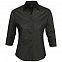 Рубашка женская с рукавом 3/4 EFFECT 140, черная с логотипом в Москве заказать по выгодной цене в кибермаркете AvroraStore