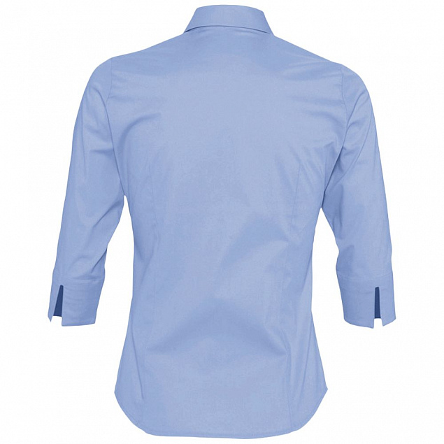 Рубашка женская с рукавом 3/4 EFFECT 140, голубая с логотипом в Москве заказать по выгодной цене в кибермаркете AvroraStore