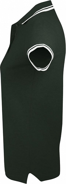 Рубашка поло женская PASADENA WOMEN 200 с контрастной отделкой, зеленая с белым с логотипом в Москве заказать по выгодной цене в кибермаркете AvroraStore