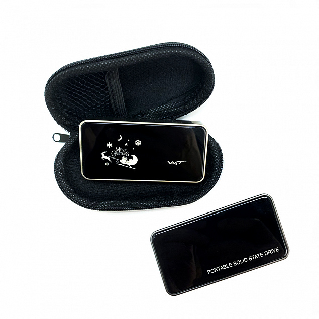 Флеш-накопитель SSD Solid 256Gb, черный с логотипом в Москве заказать по выгодной цене в кибермаркете AvroraStore