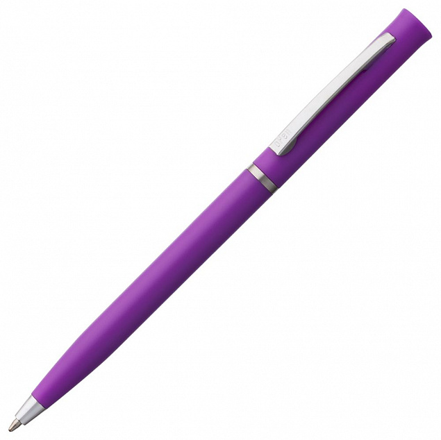 Ручка шариковая Euro Chrome,фиолетовая с логотипом в Москве заказать по выгодной цене в кибермаркете AvroraStore
