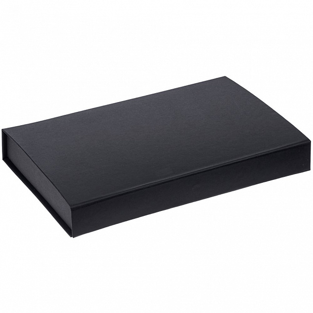 Коробка Silk с ложементом под ежедневник, флешку и ручку, черная с логотипом  заказать по выгодной цене в кибермаркете AvroraStore