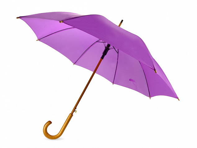 Зонт-трость полуавтоматический с деревянной ручкой с логотипом в Москве заказать по выгодной цене в кибермаркете AvroraStore