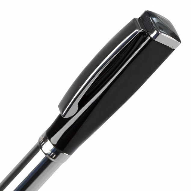 Ручка шариковая Bison, черная с логотипом в Москве заказать по выгодной цене в кибермаркете AvroraStore