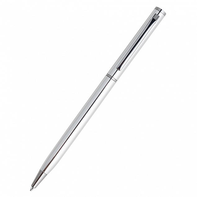 Ручка металлическая Альдора, серебристый с логотипом в Москве заказать по выгодной цене в кибермаркете AvroraStore